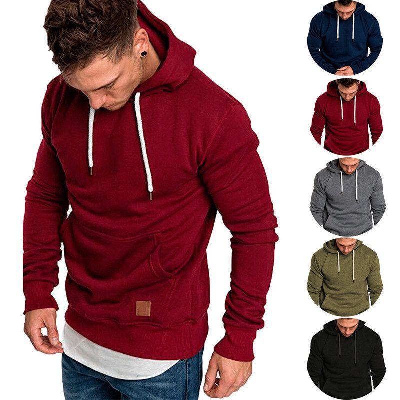 Hooded Hoodies Mens Sweatshirt Sweater Jumper Comfy Pullover Outwear Coat Tops