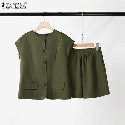 Kadın Kolsuz Bluz ve Şort Günlük İki Parçalı Takım