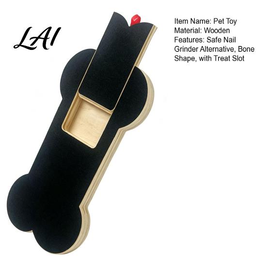 Sliding Snack Puzzle for Dogs Dog Nail File Board with Treat Slot Wooden Scratch Board Pet Enrichment Toy Storage Grinder Alternative Small