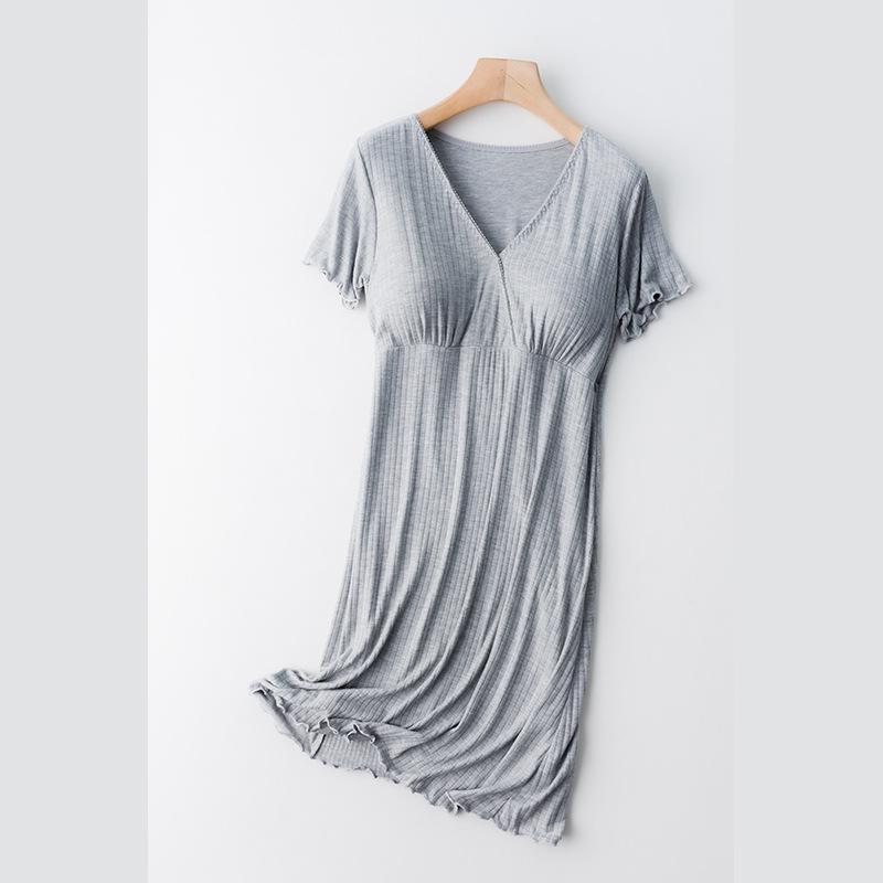 

Летняя ночная сорочка для кормления: Легкое платье миди с коротким рукавом для послеродовых и беременных женщин XL