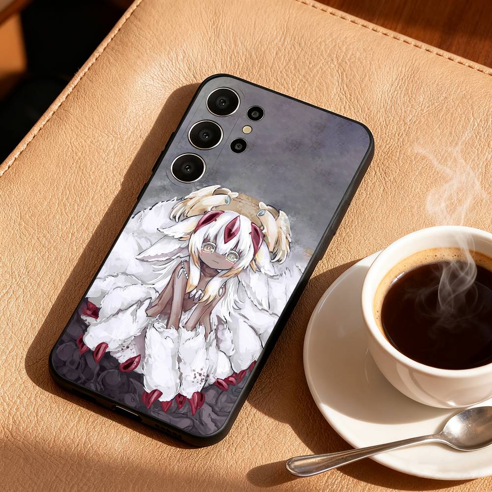 M-Made In A-Abyss Faputa Phone Case For Samsung S26,S25,24,23,22,30,21,10,9,Ultra,Plus,Lite,FE Soft Black Case