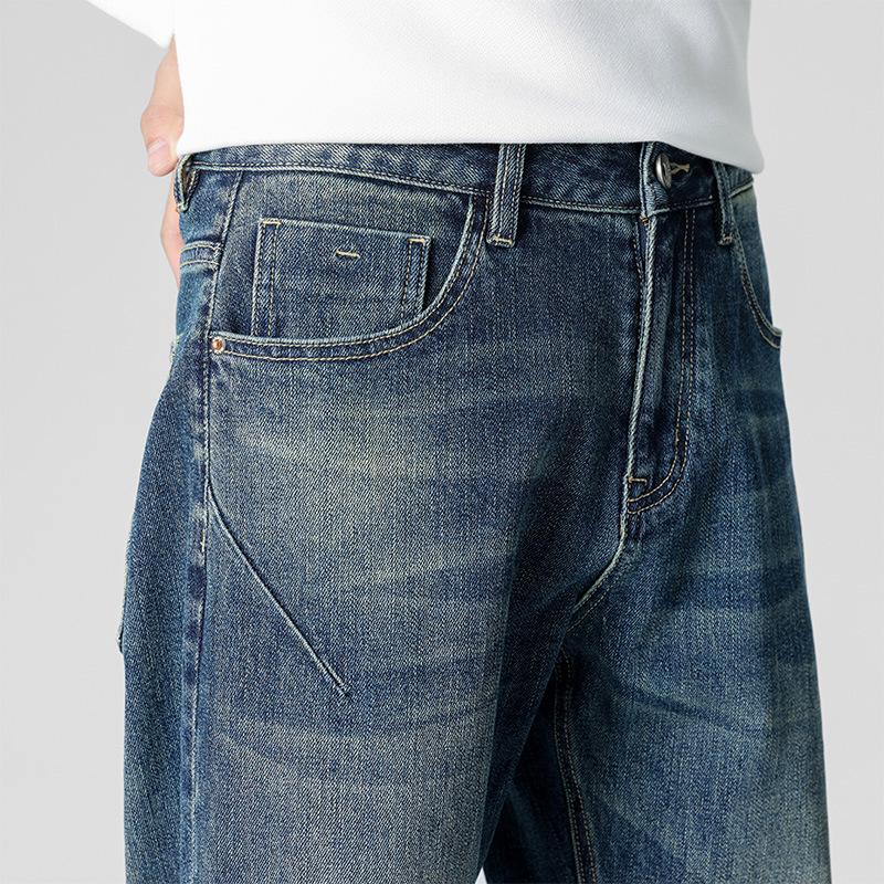 High Street Fashion Jeans Trendy Loose Daddy Pants Autumn and Winter New Tapered Harlan American Elastic Denim Pants