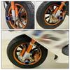 2PCS Multi-Color Titanium Motorcycle Frame Slider Aluminum Front Fork Cup Falling Crush Protector Carbon Fiber Motorbike Scooter