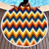 Telo da Spiaggia Rotondo Floreale Boho Microfibra Bohemia Assorbente Coperta da Spiaggia Geometrica Astratta Asciugamano da Piscina per Viaggio Picnic Bagno
