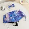 Stylish Fully Automatic Umbrella: Dual-Purpose Folding Black Vinyl Sun Umbrella with UV Protection