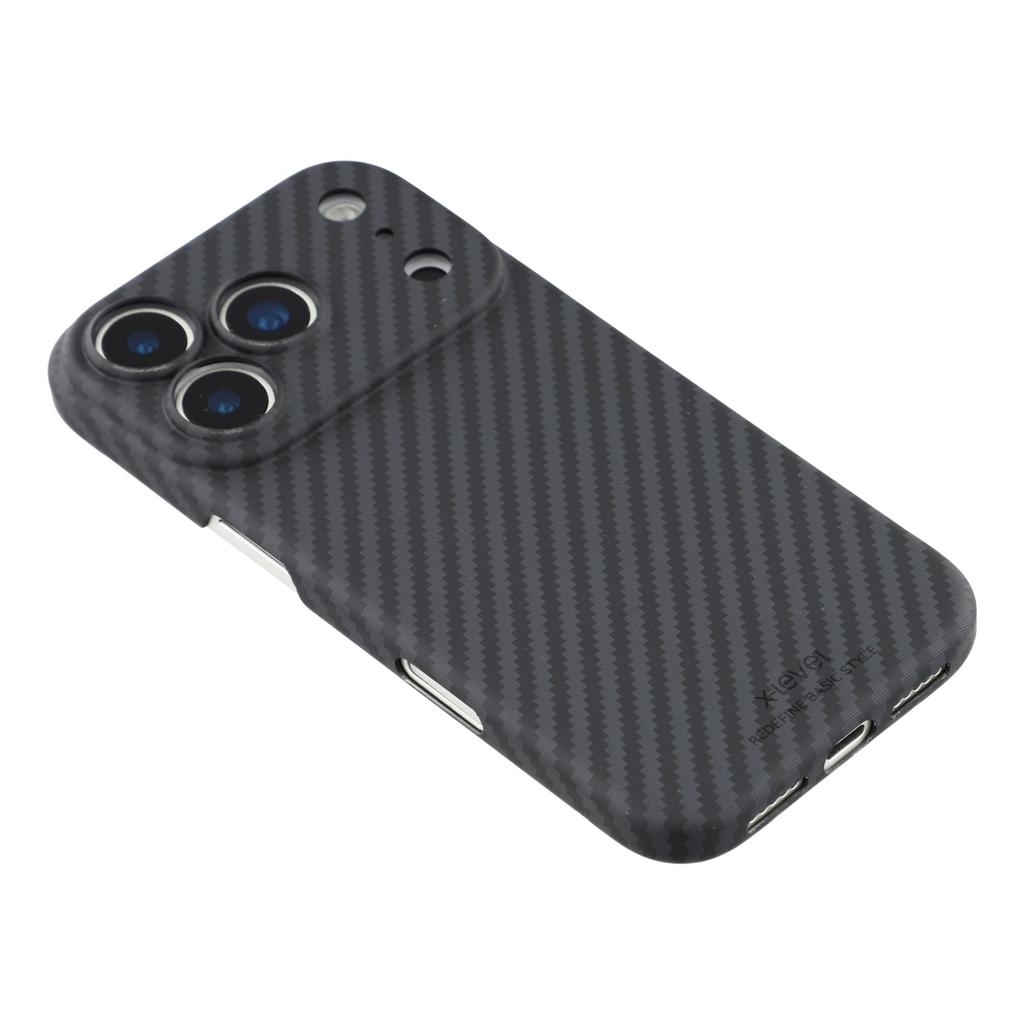 X-LEVEL For iPhone 17 Pro Magnetic Case Carbon Fiber Texture Ultra-Thin PC Hard Phone Cover