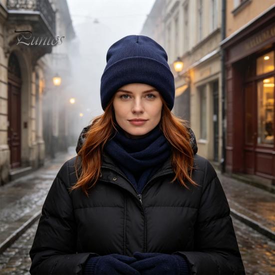 Comfortable Hiking Head Gear Satin Lined Knit Hat for Women, Winter Warm Soft Beanies, Fashion Stretchy Breathable Headwear Frizz-free Hair