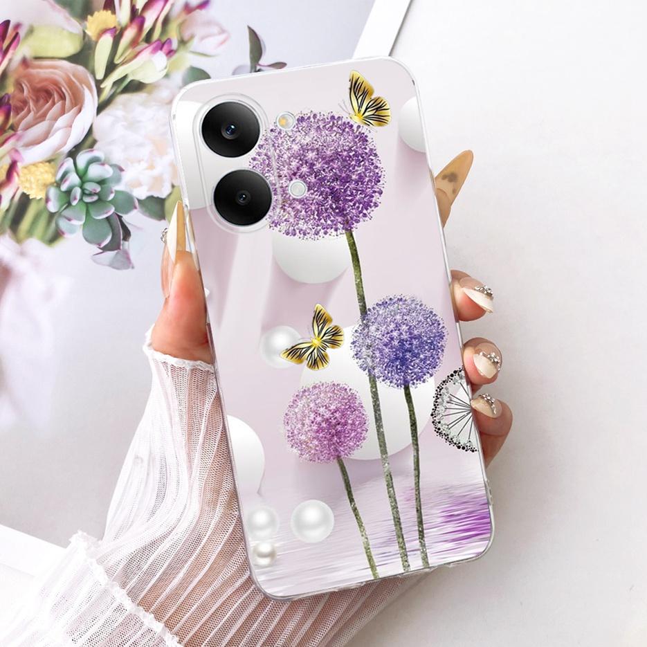 For Xiaomi Redmi Turbo 5 Max Case Cute Cat Flowers Painted Cover Soft Slim Phone Case For Xiaomi Redmi Turbo 5 Turbo5 Max Fundas