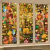 350pc Thanksgiving Window Clings Fall Window Stickers Decor for Offices Autumn Leaves Home School Office Thanksgiving Party Decorations Supplies