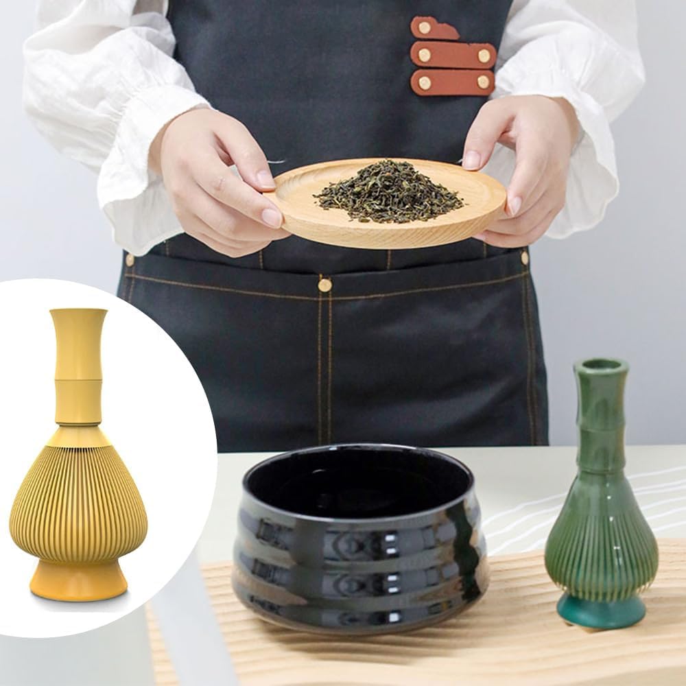Matcha aus ABS Tee Teezeremonie Werkzeug für Matcha Besen, Kunststoff, Chasen, Besen, (Gelb)