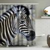 Animal Print Shower Curtain Zebra Pattern Decor For Bathroom Waterproof Fabric Home Decor Accessories