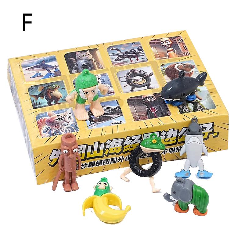 Tung Tung Tung Sahur Cutie Surpriză TungTung Sahur Breloc Pandantiv Figurină Trallelo Tralala Statuetă Rechin Lirili Larila Jucării Cadou