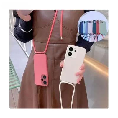 For POCO X7 Pro Soft Lanyard Crossbody Necklace Cord Chain TPU Case for Xiaomi Poco X7pro POCOX7pro Redmi Turbo 4 Silicone Cover