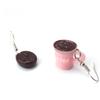 Jewelry Women Funny Asymmetric Coffee Bean Cup Drink Drop Dangle Hook Earrings AVE
