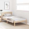 Brown Bed Frame 75 x 190 cm Solid Pine Wood