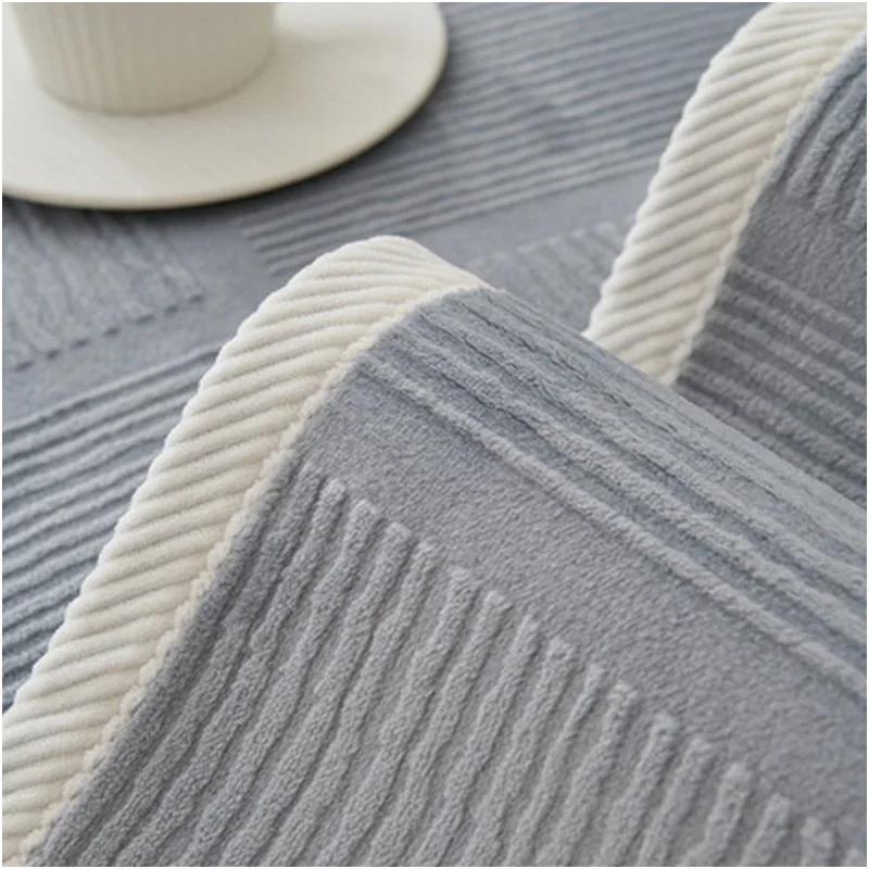 Nordic Soft Plush Sofa Cover Non-Slip Solid Color Thick Sofa Cushion Simple Style Sofa Towel for Living Room Home Couch Decor