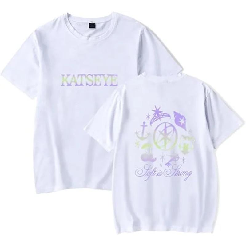 Katseye Merch Sad T-shirt Neutral Fashion Pop Music Short Sleeve Shirt Sportswear Street Shirt Cool Summer Fashion T-shirt