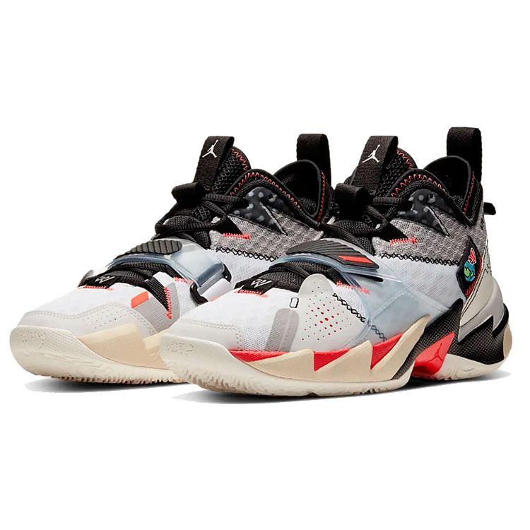 Air Jordan Why Not Zer0.3 PF Unite Unisex Sneakers White Bright-Crimson Black CD3002-101
