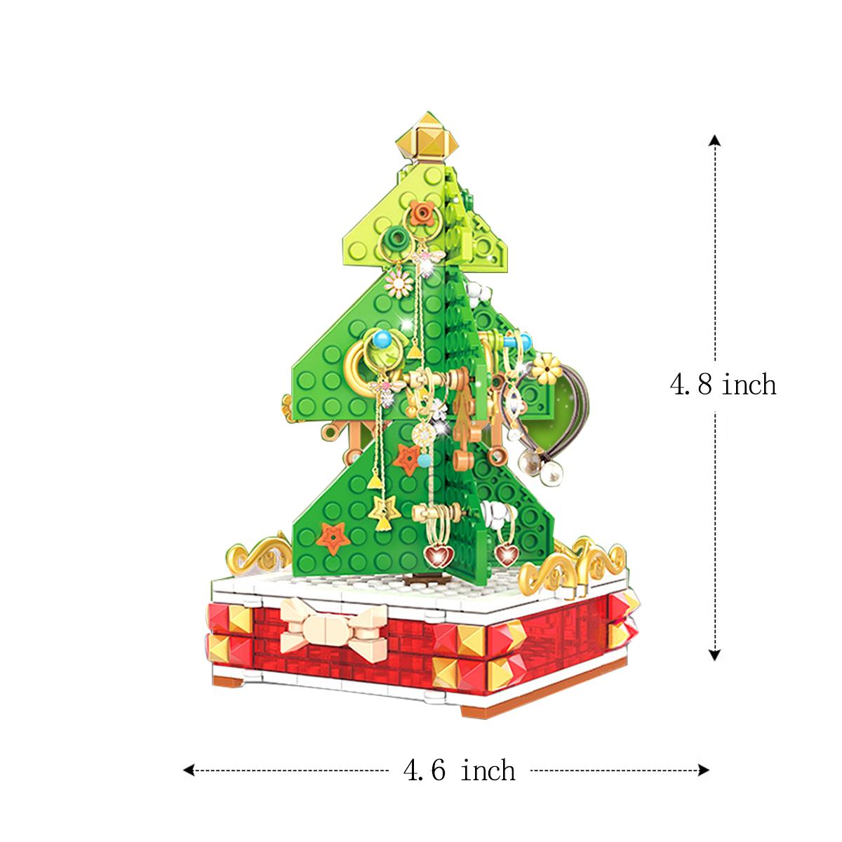 

Строительные наборы для детей и семей Веселые рождественские строительные кирпичики Подарки Музыкальная шкатулка Креативные рождественские елки Подарки для детей