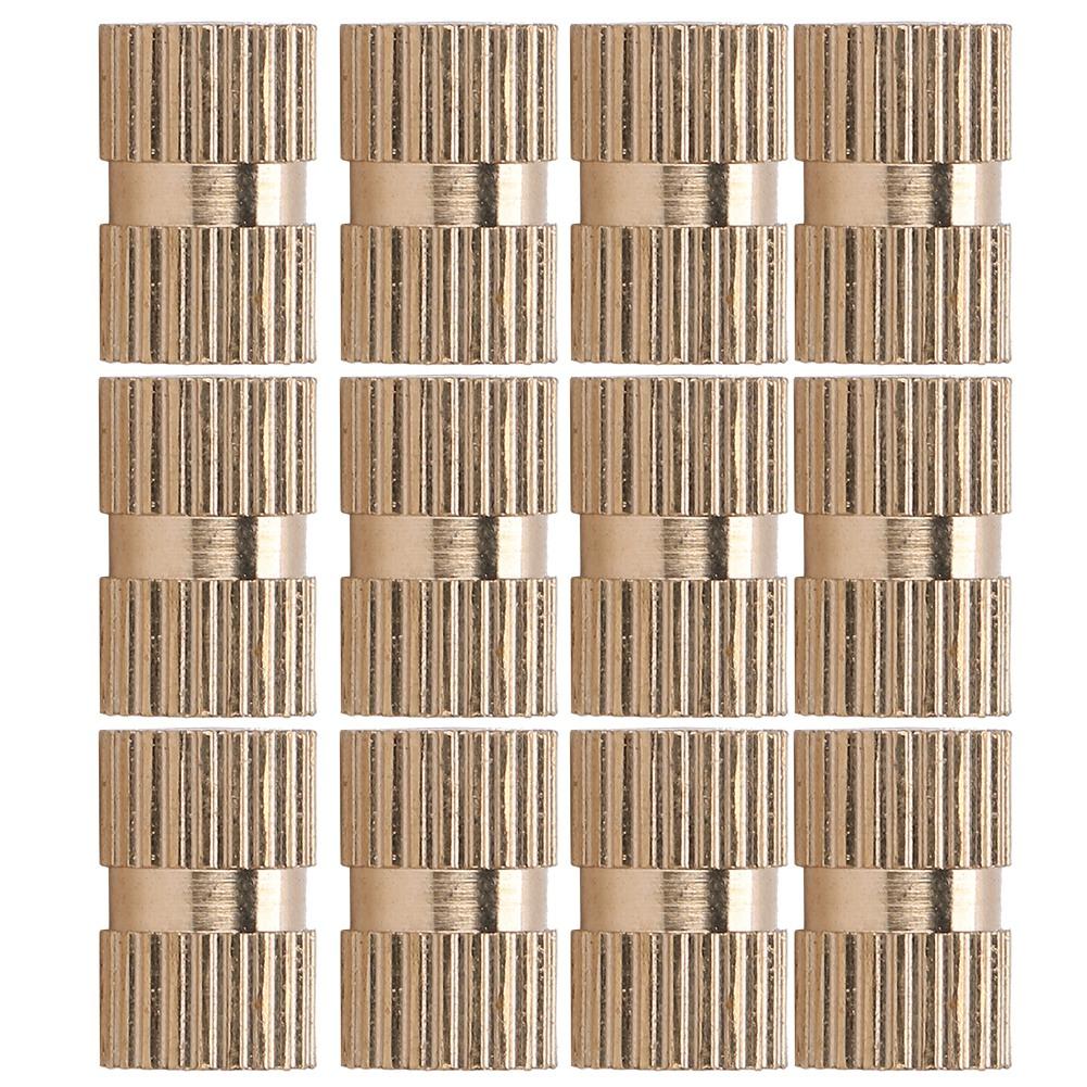 100pcs Professional Knurled Copper Nut Insert Nut Hand Craft Accessory M4 X 10 X 6