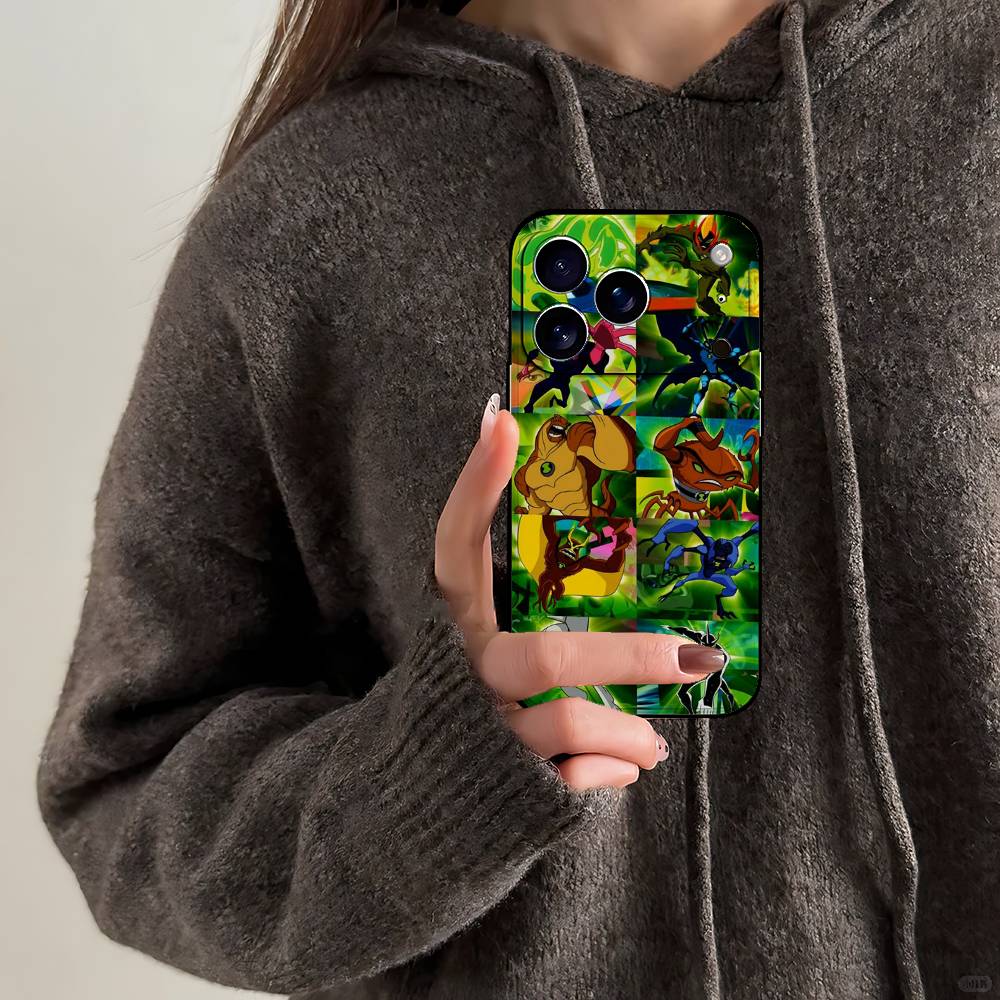 Cartoon B-Ben 10 Phone Case For IPhone 17 15 Pro Max 14 Pro 12 11 13 Mini X XR XS 16 Plus SE Back Cover
