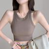 New Arrivals Open Run Women Slim Fit Rib Crop Tank