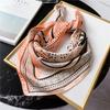 European and American Fashion Color Matching Scarf Women's Small Square Scarf 71cm Imitation Silk Scarf Decorative Scarf Polka Dot Cashew Silk Scarf