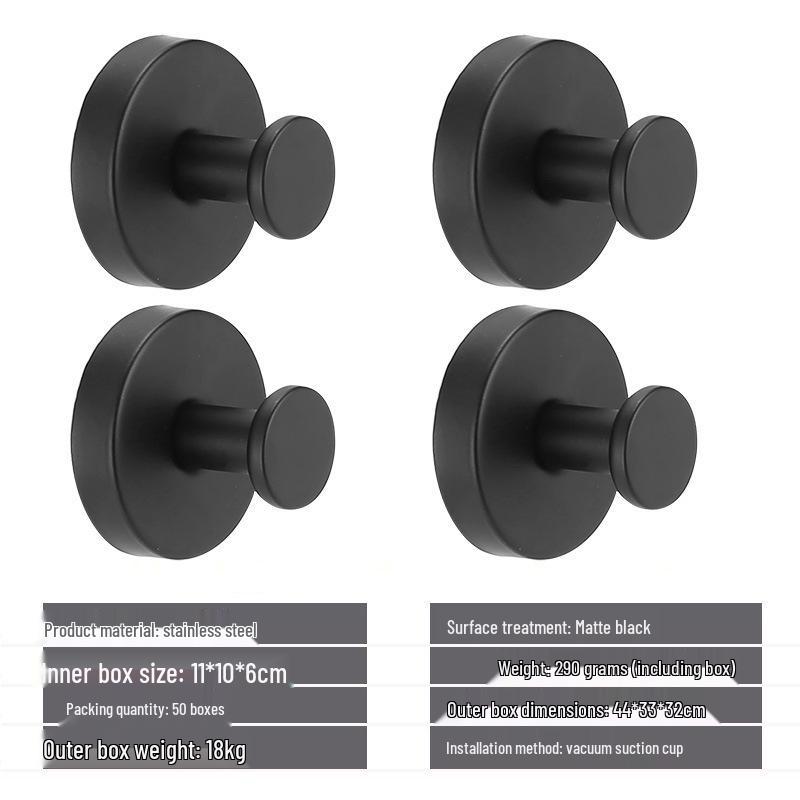 Stainless Steel No-Drill Suction Cup Hook for Kitchen & Bathroom