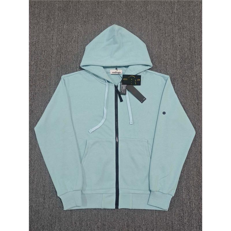 Jachetă Unisex Toamnă Iarnă cu Mânecă Raglan, cu Glugă și Fermoar, cu Insigne