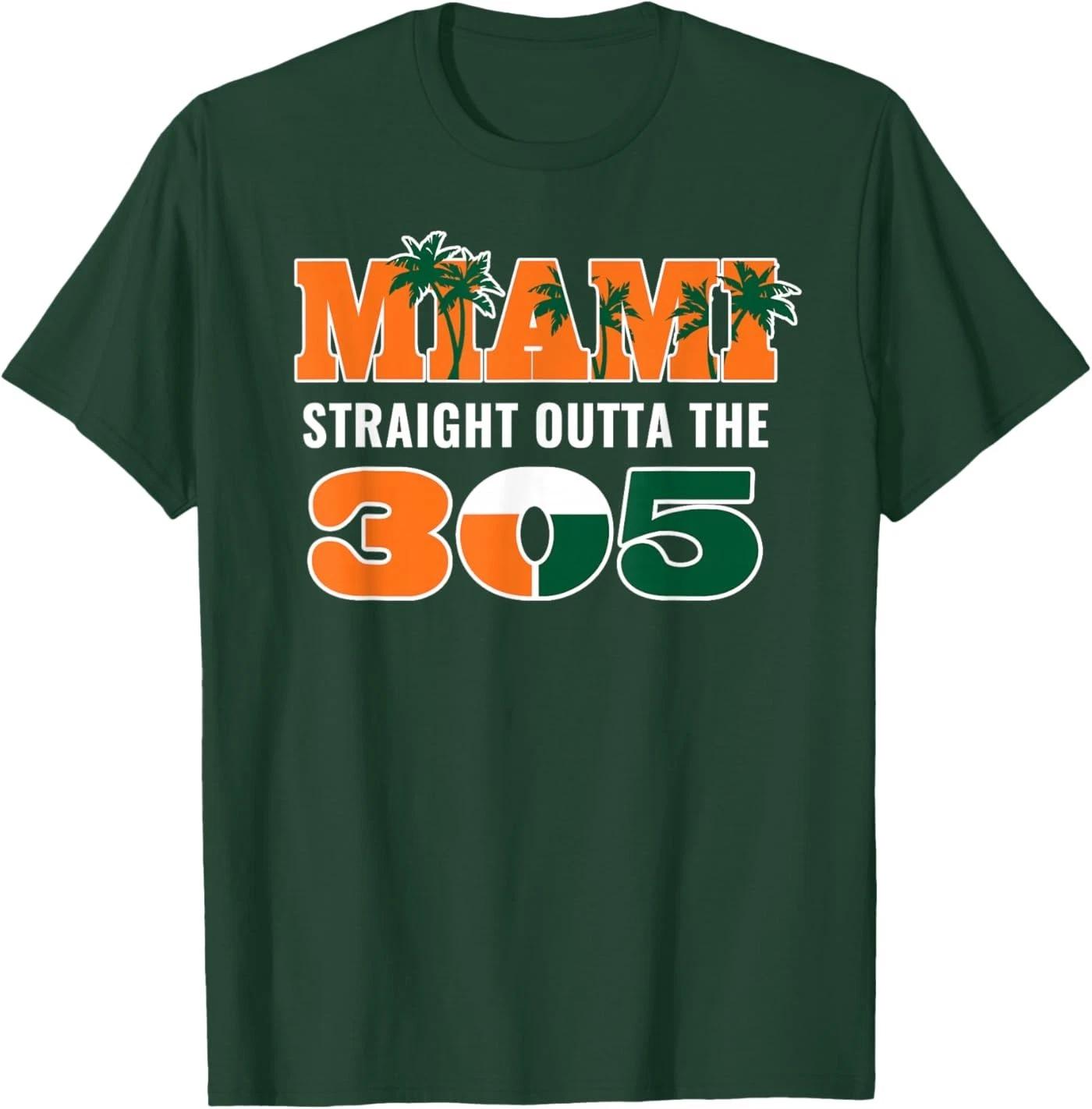 Straight Outta The 305 Miami Florida Pride Lifestyle T-Shirt 4XL