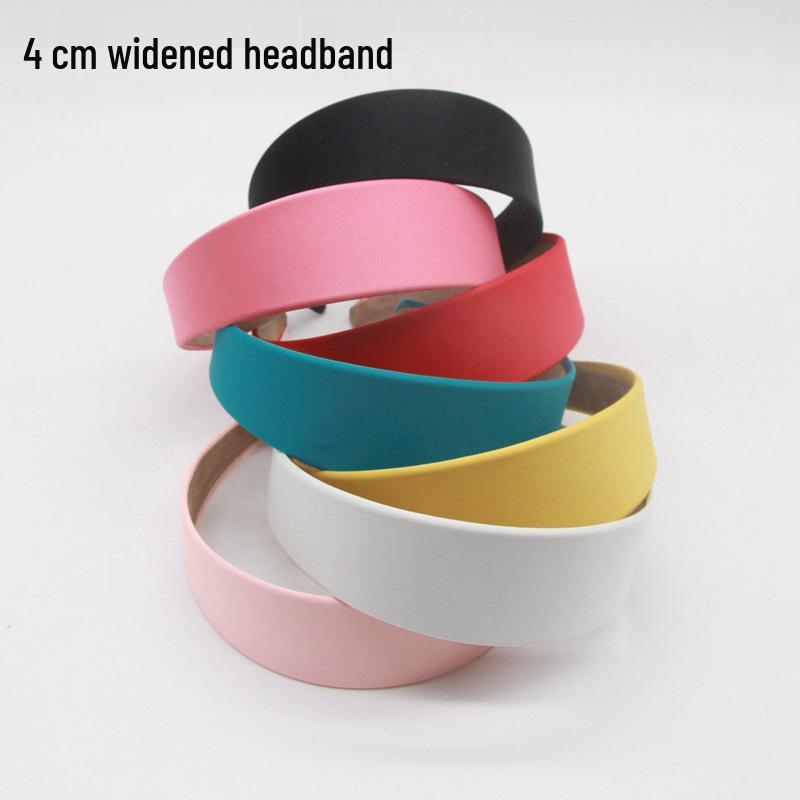 Korean Silk Satin Headband - 4cm Widened Fairy Style