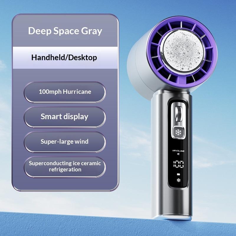 Semiconductor Cooling High Speed Handheld Fan Usb Mini Portable Charging Folding Violent Small Fan