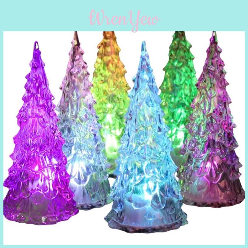 Kleurrijke Acryl Kerstboom Led Nachtlampje Speelgoed Perfect Voor Kinderen Kerstcadeaus