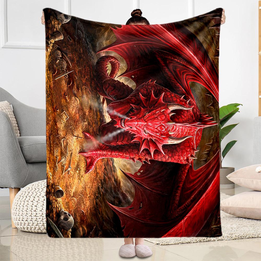 Gothic Style Blanket Warmthful Decor Perfect for Seaside Office Chair Livingroom Four Seasons Multipurpose Playful Design