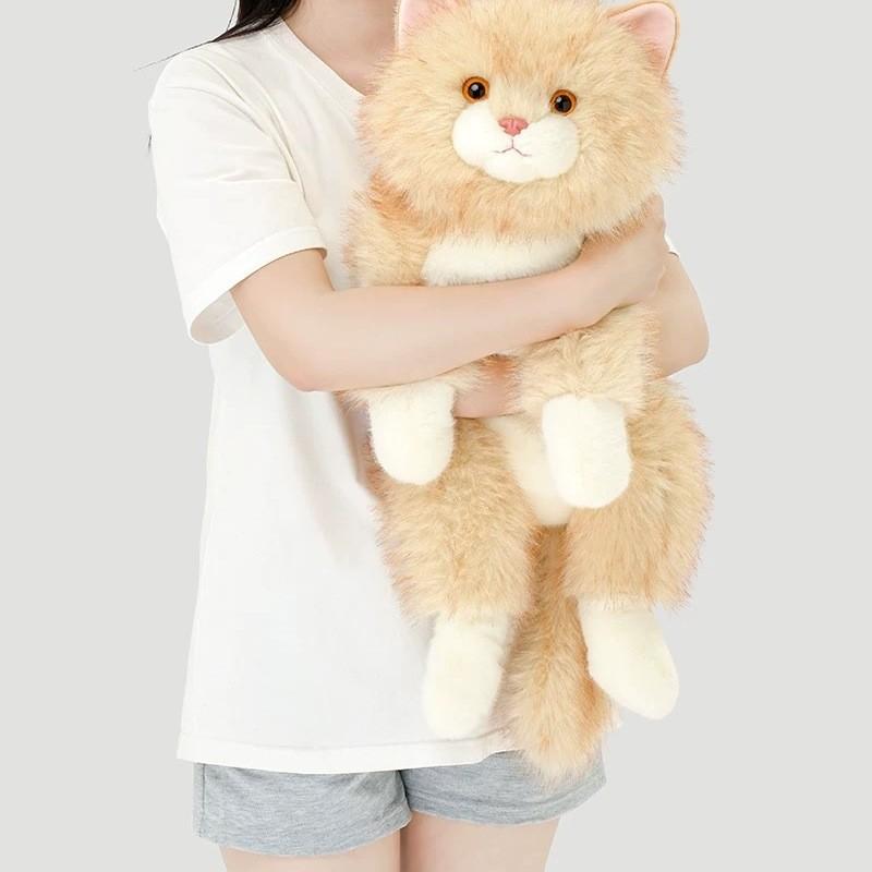 Poupée Chat en Peluche avec Remplissage en Coton PP Pour les Enfants et les Adultes Confort d'Enlacement