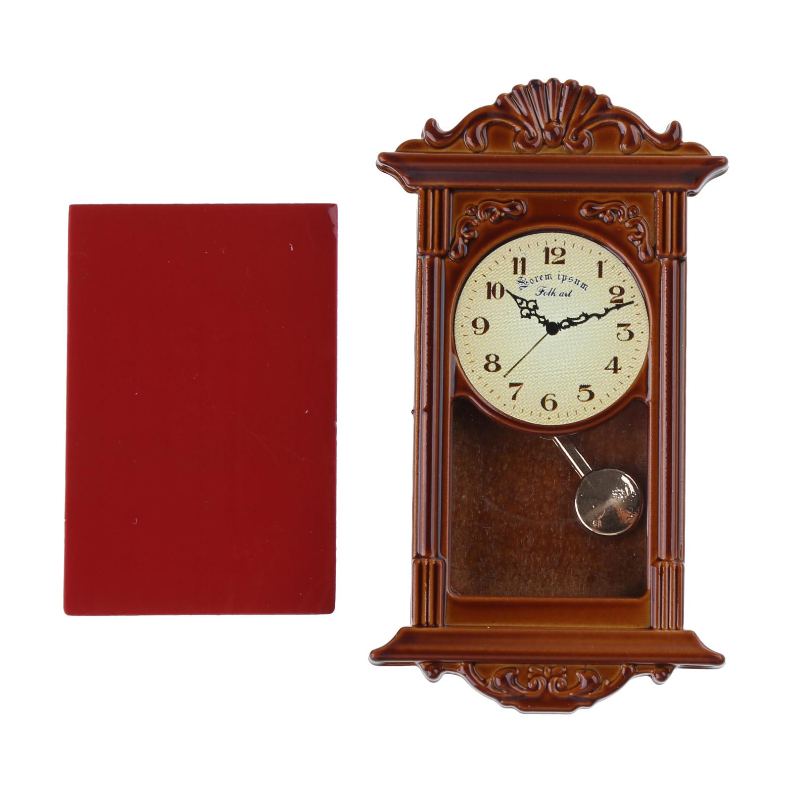 Children s Interactive Dollhouse Wall Clock for Play for Doll Furniture Decoration Ornaments Toy 1