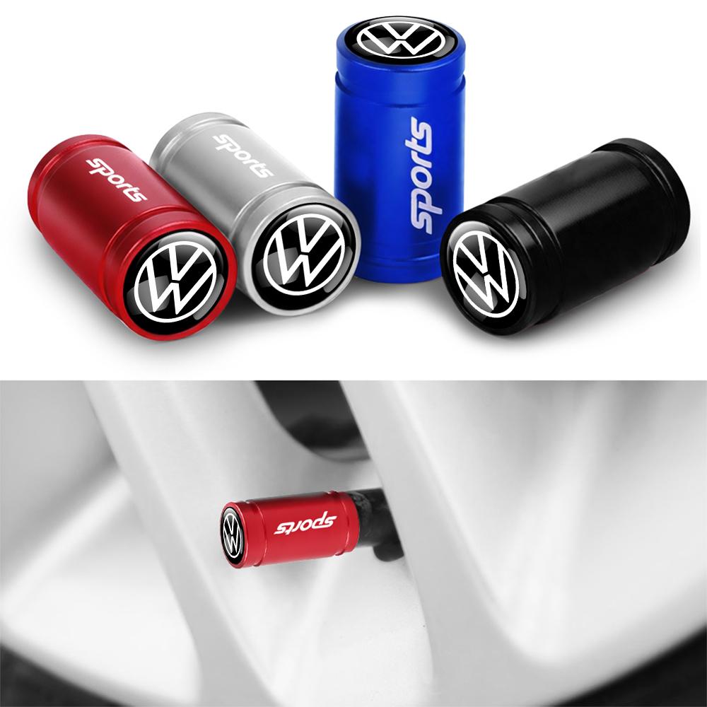 For Volkswagen iro24PCS Car Wheel Tire Valve Stem Caps Metal Valve Accessories for Volkswagen VW Caddy Golf 6 7 Passat Touran Tiguan 4 Motion Polo