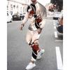 New Men's Long Sleeve T-Shirts Sets Abstract Pattern 3D Print Sports T-Shirt Pants Suit Fashion Tracksuit 2-Piece Jogger Outfits