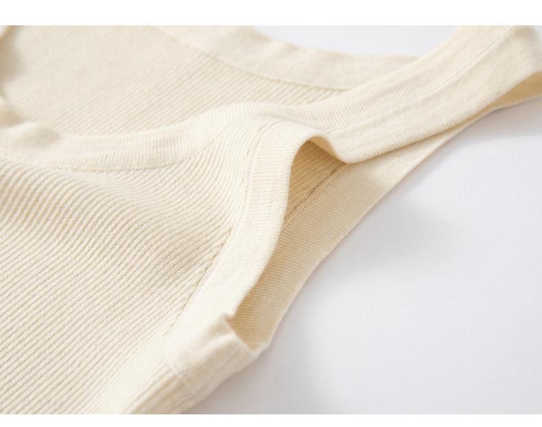 Women's Lightweight Cashmere U-Neck Spaghetti Strap Tank Top - Early Autumn Style
