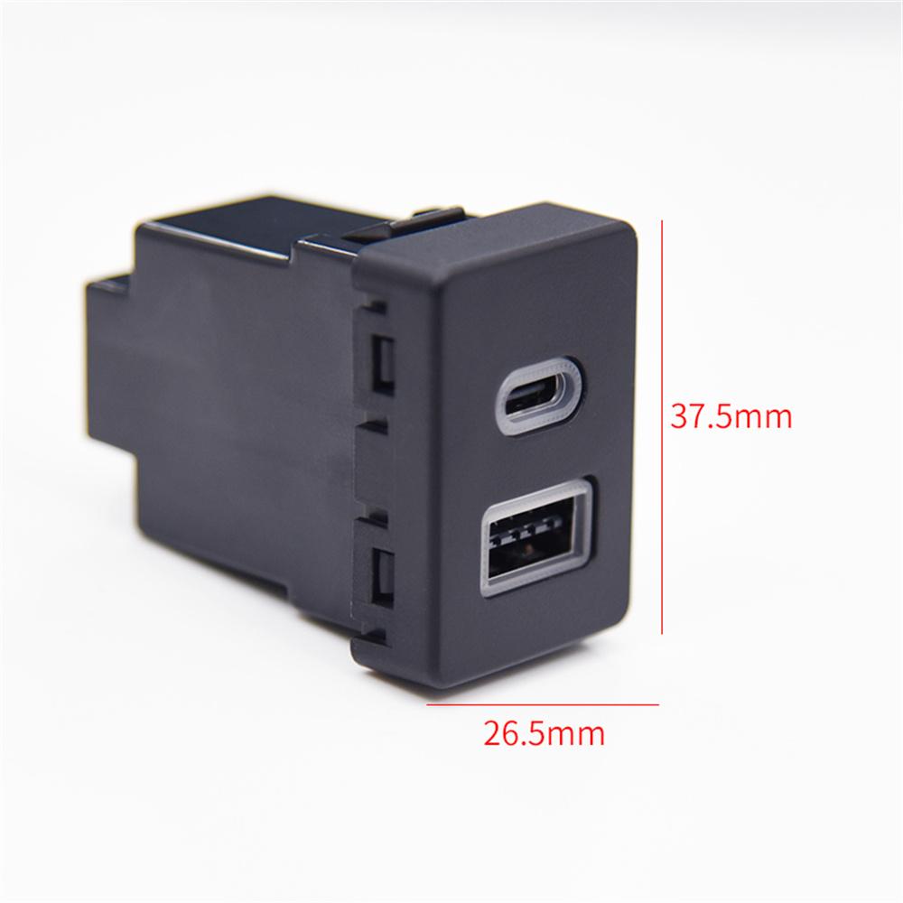 18W Car Charger Type-C+QC3.0 Fast Charging Socket For Ford Transit 37.5 X 26.5mm