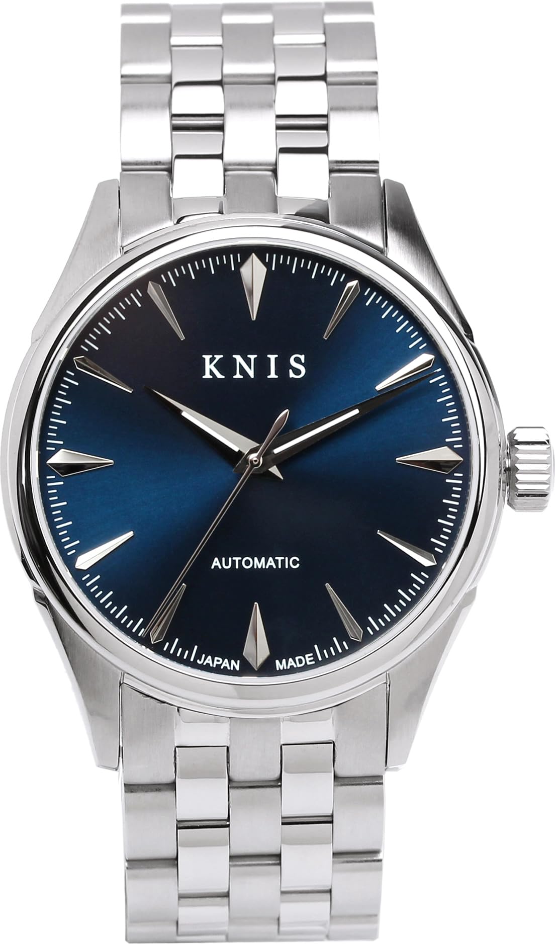 

KNIS Automatic Made in Sapphire Stainless Steel 10 ATM Water Deep Men s Watch, Japan, Crystal, Strap, Resistance, Blue, KN001-BL синій