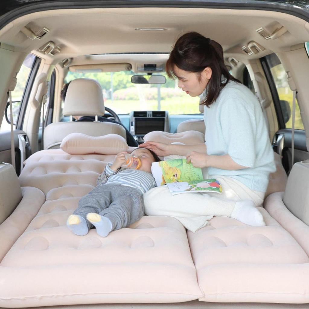 Inflatable Car Air Mattress Accessory Waterproof with Pump Bed Back Seat for Automotive