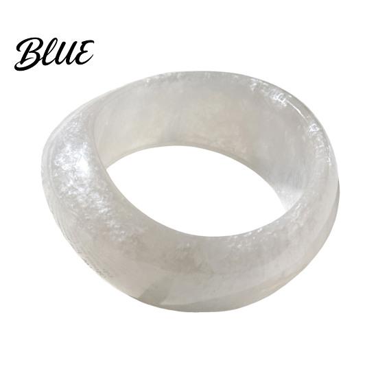 Women Fashion Jewelry Acrylic Resin Chunky Bangle Hypoallergenic Colorful Geometric