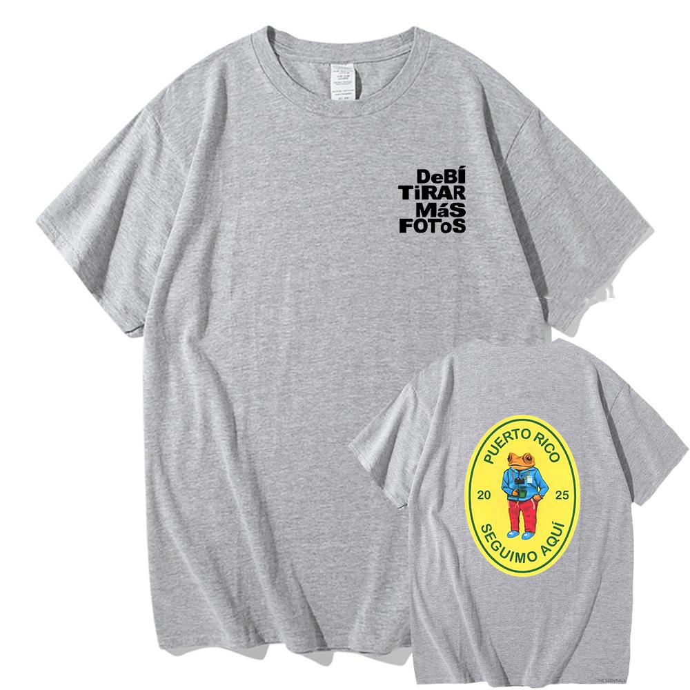 Debi Tirar Mas Fotos This Tshirt 2025 Bad Bunny New Album Men/women Clothing Harajuku Clothes Unisex Cotton Graphic T Shirts Top