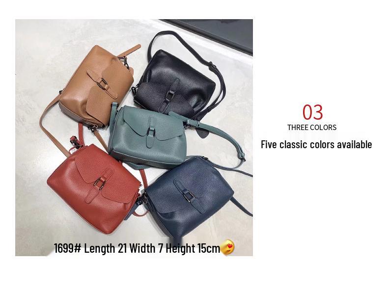 Women's Genuine Leather Cowhide Shoulder Crossbody Bag - Trendy, Versatile, and Soft
