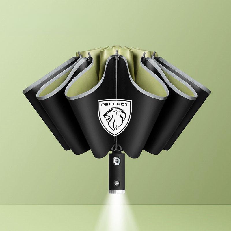 For Peugeot GT LINE RCZ 2008 3008 5008 307 308 508 R Car Automatic Folding Sun Protection Umbrella Reflective Sunshade Accessories