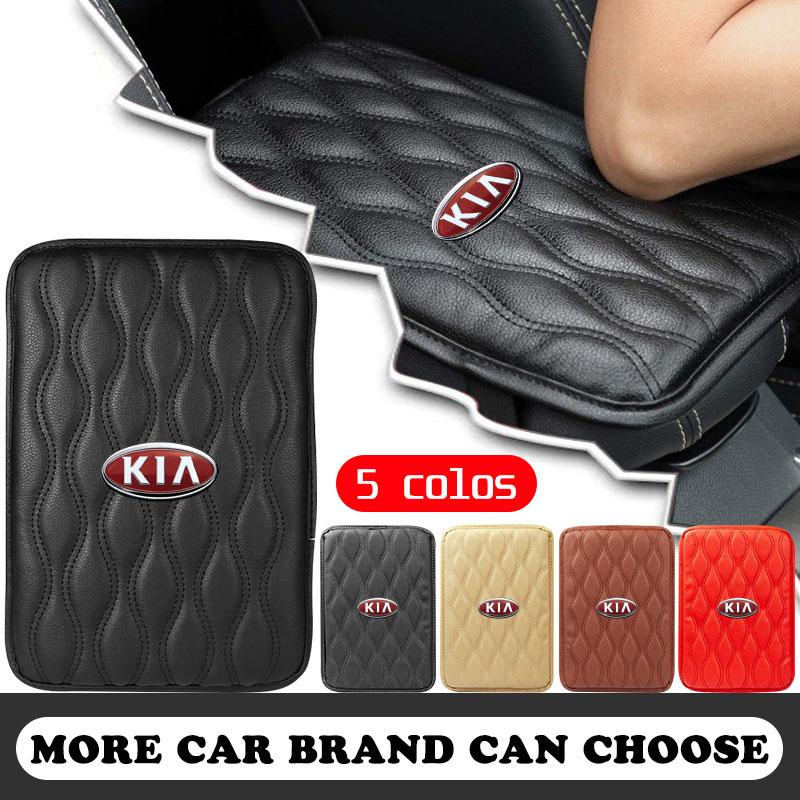 1Pcs Leather Auto Armrest Pads Protective Waterproof Hand Cushion For Kia Ceed Sorento Sportage Niro Optima Picanto Rio Morning Forte K8