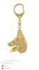 Azawakh, Tuareg Sloughi I - Gilded Key Ring with Dog In Gift Box, Handbag Decoration, Luxury Accessory by Art-Dog Brand