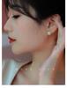 Vintage 6A Freshwater Pearl Stud Earrings - Elegant Light Luxury Gift for Women