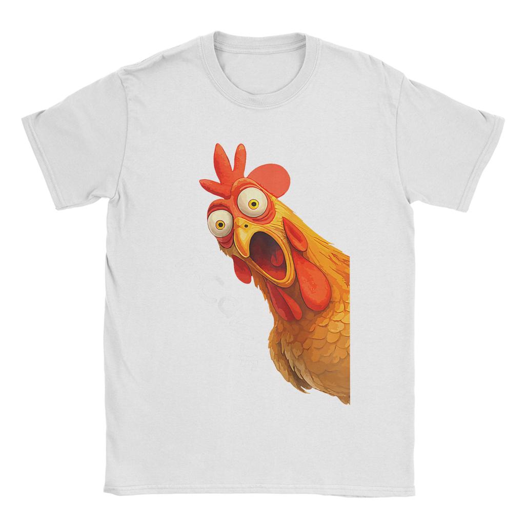 Funny F-Caw-F Chicken Meme T-Shirt Men Dark Humor Unique Cotton Tees O Neck Short Sleeve T Shirts Unique Merchandise